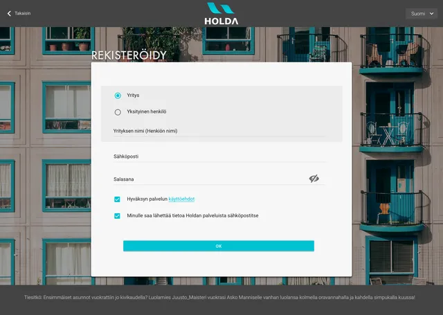 Holda form design
